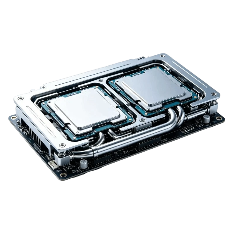 Module de refroidissement liquide int&eacute;gr&eacute; &agrave; double processeur